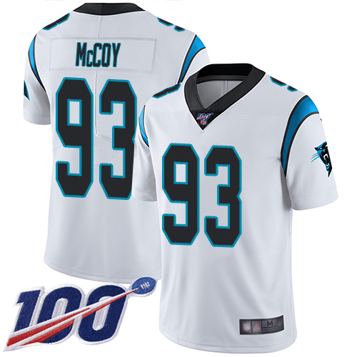 Carolina Panthers Limited White Men Gerald McCoy Road Jersey NFL Football #93 100th Season Vapor Untouchable->carolina panthers->NFL Jersey